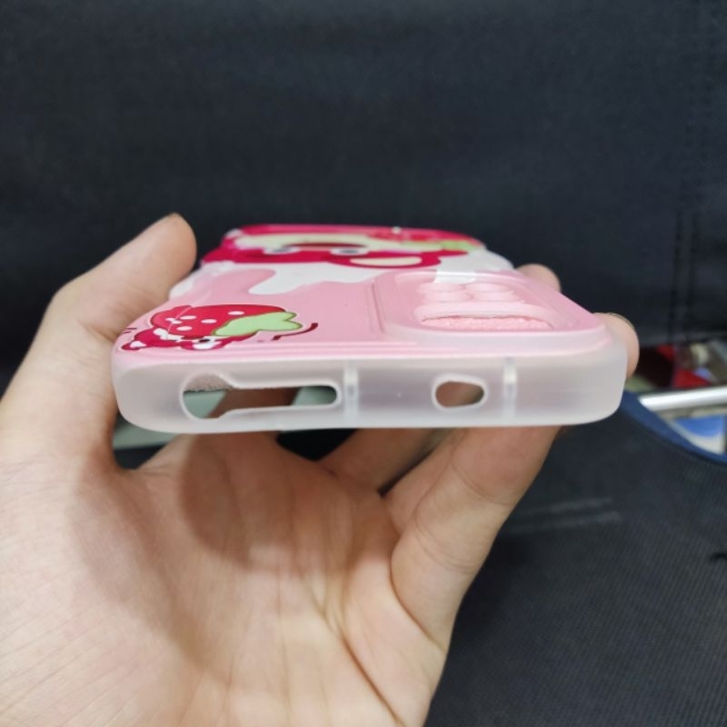 Ốp lưng Xiaomi Redmi note 11 / 11S dẻo viền lượng sóng lưng in hình gấu dâu