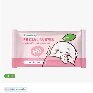 [💥Giảm sốc] Khăn ướt mini chăm sóc da Pharmacity (20 tờ/gói) | Farm Việt Store