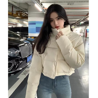 Áo khoác dáng croptop cổ đứng kiểu ulzzang tiểu thư áo khoác mùa đông cho nữ
