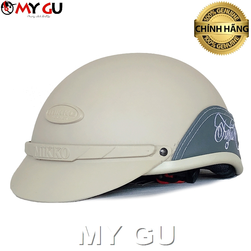 Mũ bảo hiểm chính hãng ốp da cao cấp MIKKO N02