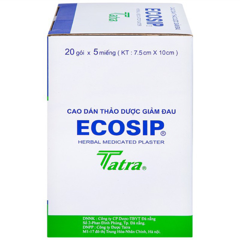 ✅ Cao Dán Thảo Dược Ecosip - Gói nhỏ 5 miếng