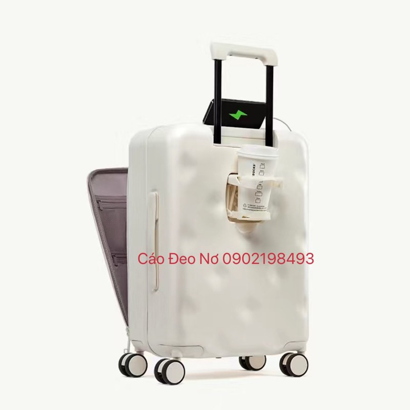 Vali Xách Tay 7 In 1 Cao Cấp 1 Ngăn Sâu BROMEN Mẫu Mới Nhất - Cáo Đeo Nơ