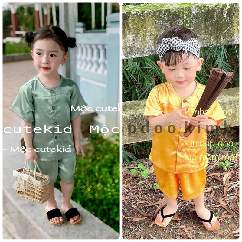 (7-18kg) bà ba ĐÙI mặc hè cho bé trai bé gái - HÌNH THẬT, bộ quần áo cho bé mặc nhà, set đồ đi chơi cho bé