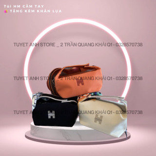  Túi xách HM cầm tay nữ size 21cm tặng kèm khăn lụa{Ship Hoả Tốc HCM} 