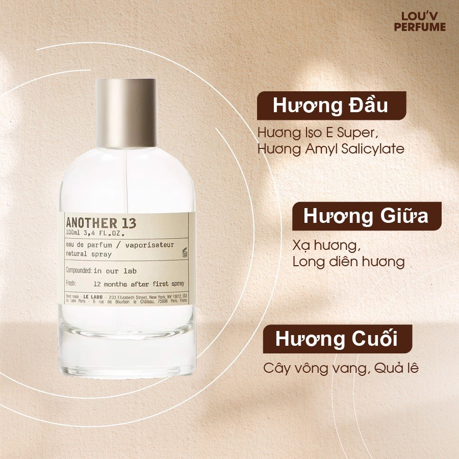 Nước Hoa Nam Nữ Unisex Le Labo Another 13 33 nồng độ EDP dung tích 100ml thơm lâu kèm túi | BigBuy360 - bigbuy360.vn