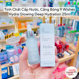 Tinh Chất Dưỡng Ẩm, Cấp Nước, Căng Bóng Da 9Wishes Hydra Glowing Deep Hydration Ampule Serum 25ml
