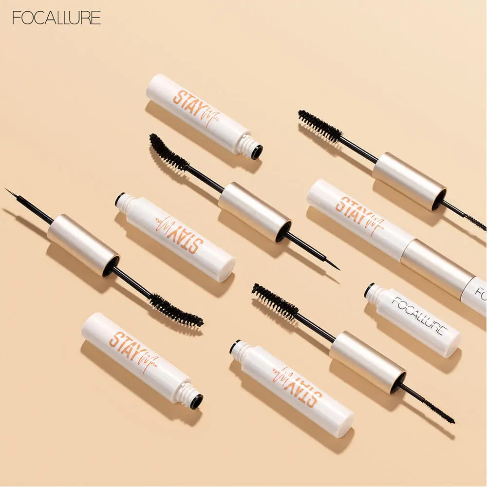 Mascara kiêm bút kẻ mắt/ dung dịch lót mi FOCALLURE 2 trong 1 chống thấm nước lâu trôi dành cho trang điểm 28g - FA160