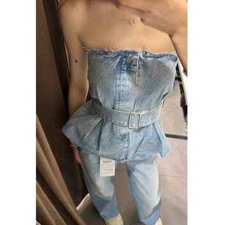 PUR. Studio - Áo ống denim