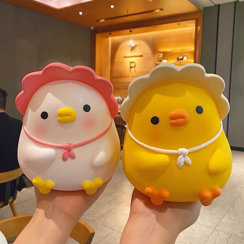 Tượng thạch cao tô màu vịt vàng size XXL siêu đáng iu