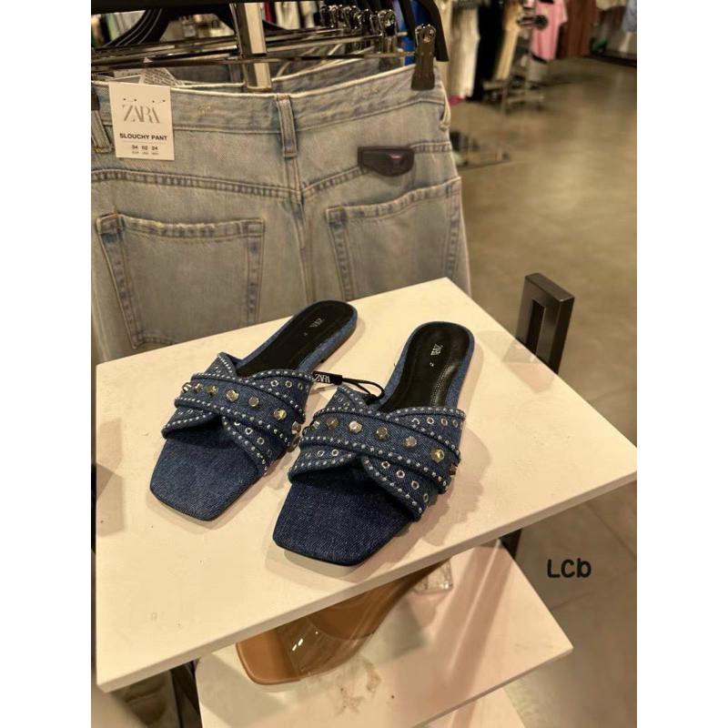 Dép bệt zara jean 2023 xịn full box