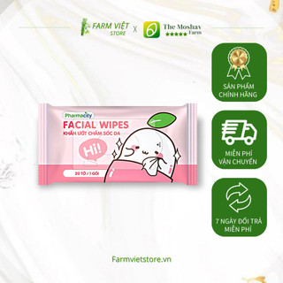 Khăn ướt mini Chăm sóc da Pharmacity | Farm Việt Store
