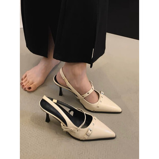 {MS-6218} Giày Cao Gót Mũi Nhọn Cao 8cm