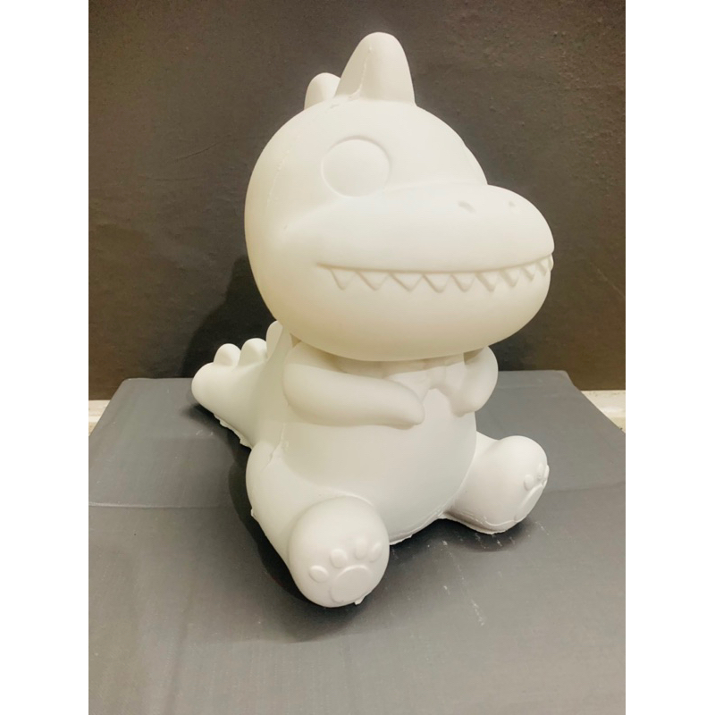 Tượng tô màu KHỦNG LONG XANH thạch cao size lớn 18-24cm