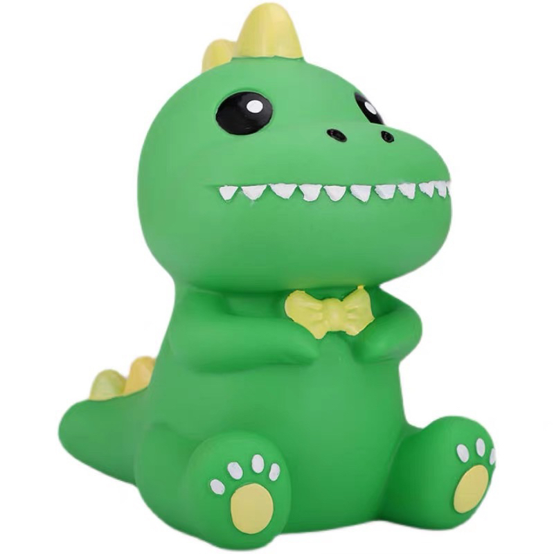 Tượng tô màu KHỦNG LONG XANH thạch cao size lớn 18-24cm