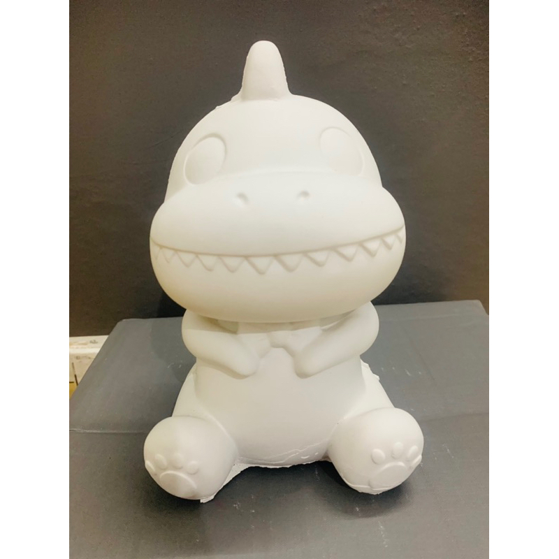 Tượng tô màu KHỦNG LONG XANH thạch cao size lớn 18-24cm