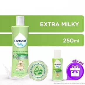 Sữa tắm nước hoa Lactacyd Milky, Sữa tắm cho bé chai to 250ml bảo vệ, nuôi dưỡng da và tóc bé