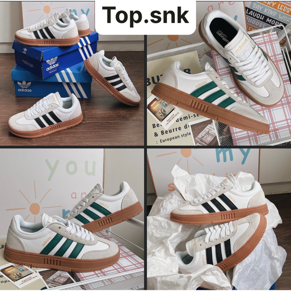 Giày thể thao Adi.das Neo Gradas-White black and Green-Full box