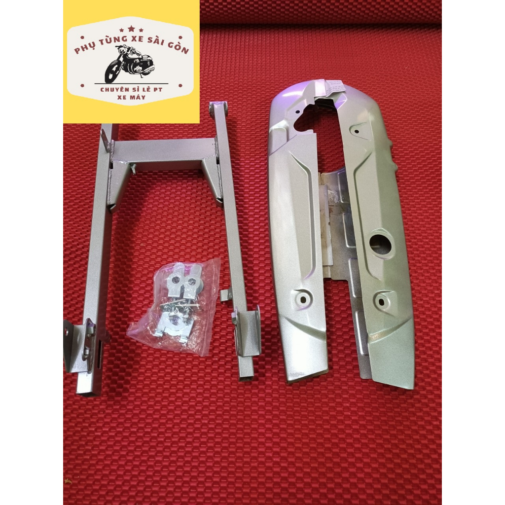 Bộ gấp và bọc sên cho xe Future 125, Wave Alpha 110 2017 - 23 màu bạc tặng kèm pát tăng sên