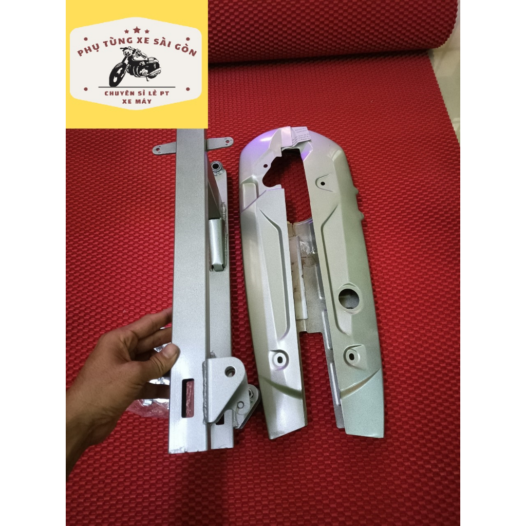 Bộ gấp và bọc sên cho xe Future 125, Wave Alpha 110 2017 - 23 màu bạc tặng kèm pát tăng sên