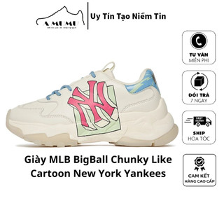 Giày thể thao MLB NYchữ hồng nam nữ cao cấp