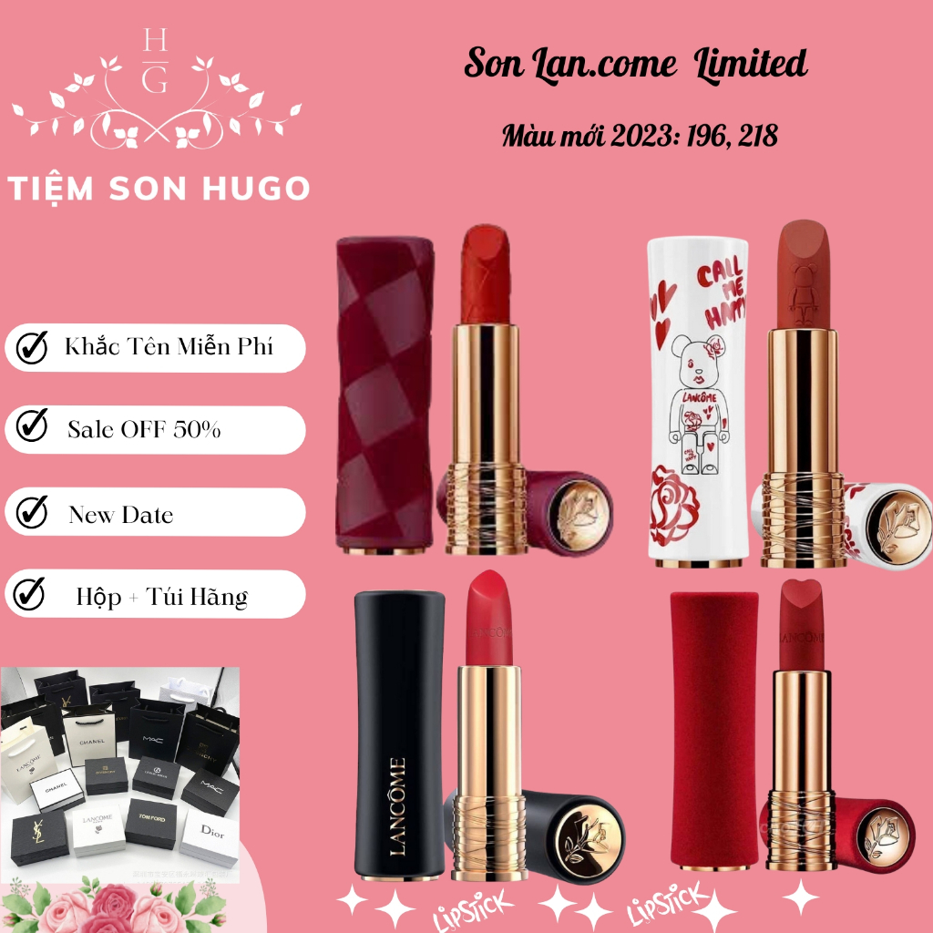 Son Lancome Limited siêu đẹp, siêu lì, Tiệm Son Hugo