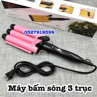 ✅freeship✅ Máy uốn tóc sóng biển 3 trục Hàn Quốc HE19 - máy bấm sóng biển