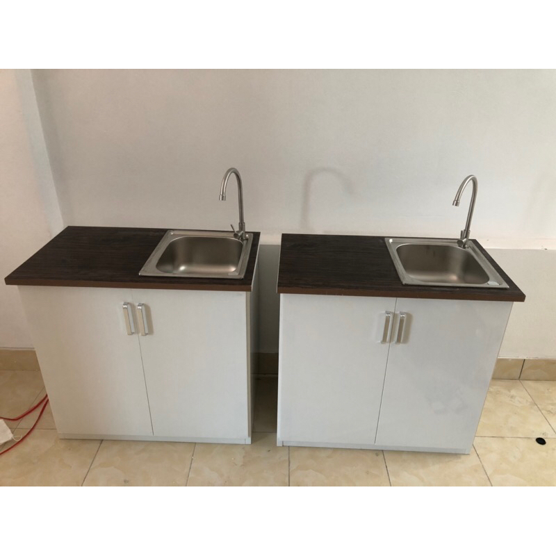 Tủ bếp Mini giá rẻ nhựa Đài Loan mặt nhựa chinhuei cao 80 ngang 84cm mặt 50cm, có bồn rửa