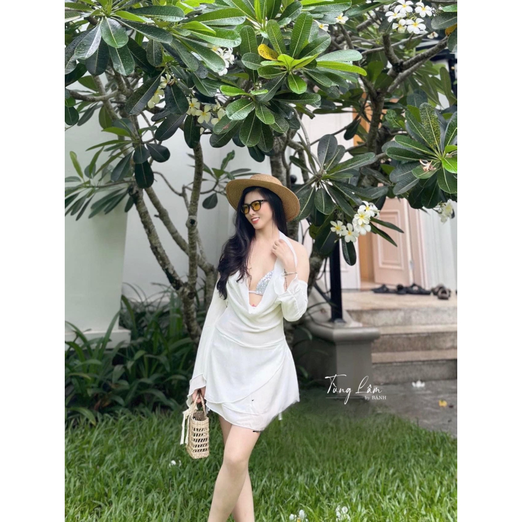 Váy kèm bra sexy Oufit cho ce sống ảo mùa du lịch