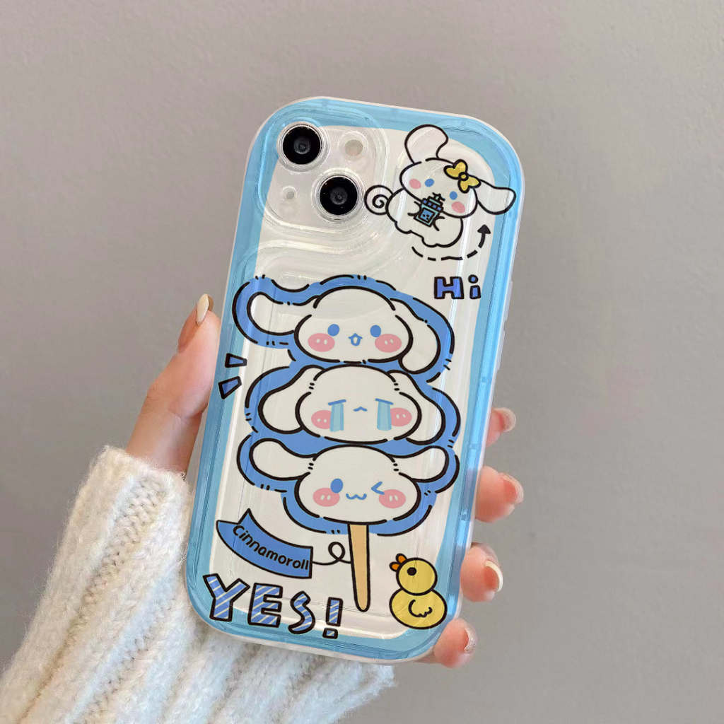 Ốp điện thoại iphone chống sốc trong suốt viền nổi 3 chú thỏ xanh thích hợp iphone 7/8plus/x/xr/xs/11/12/13/14/pro/plus