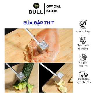 Búa đập thịt vuông, đập tỏi, đập đá INOX kháng khuẩn, 2 mặt đập đa năng