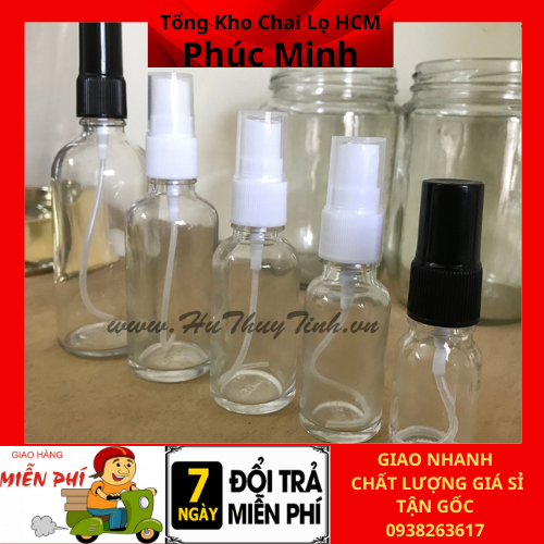 Chai Xịt Phun Sương  Chai xịt phun sương thủy tinh đựng nước hoa, dầu thơm, tinh dầu