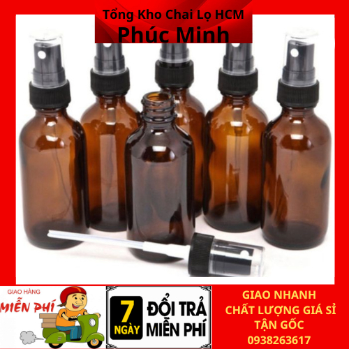 Chai Xịt Phun Sương  Chai xịt phun sương thủy tinh đựng nước hoa, dầu thơm, tinh dầu