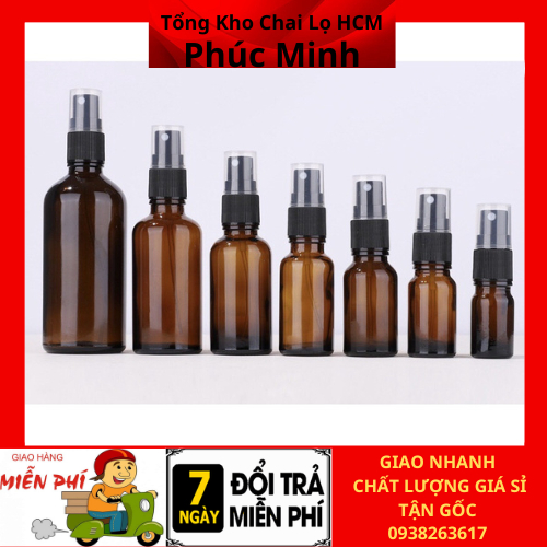 Chai Xịt Phun Sương  Chai xịt phun sương thủy tinh đựng nước hoa, dầu thơm, tinh dầu
