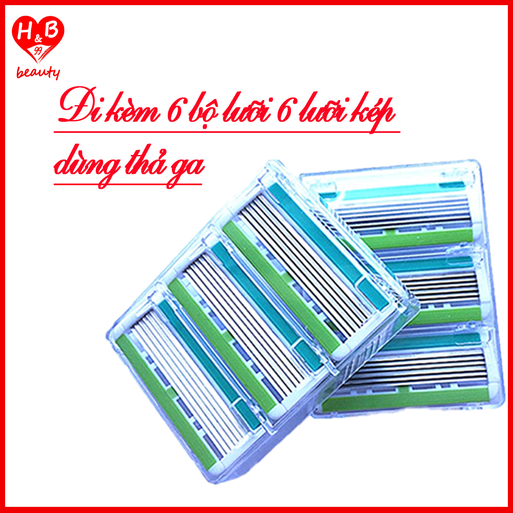 Dao cạo 6 lưỡi 6 lưỡi kép