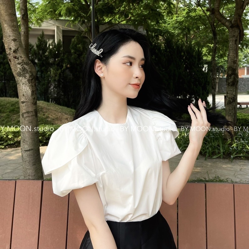 Áo trơn tay phồng