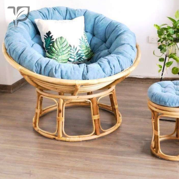 Ghế mây papasan cao cấp 1m2, ghế mây thư giãn trang trí phòng khách, ban công