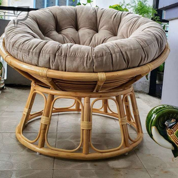Ghế mây papasan cao cấp 1m2, ghế mây thư giãn trang trí phòng khách, ban công