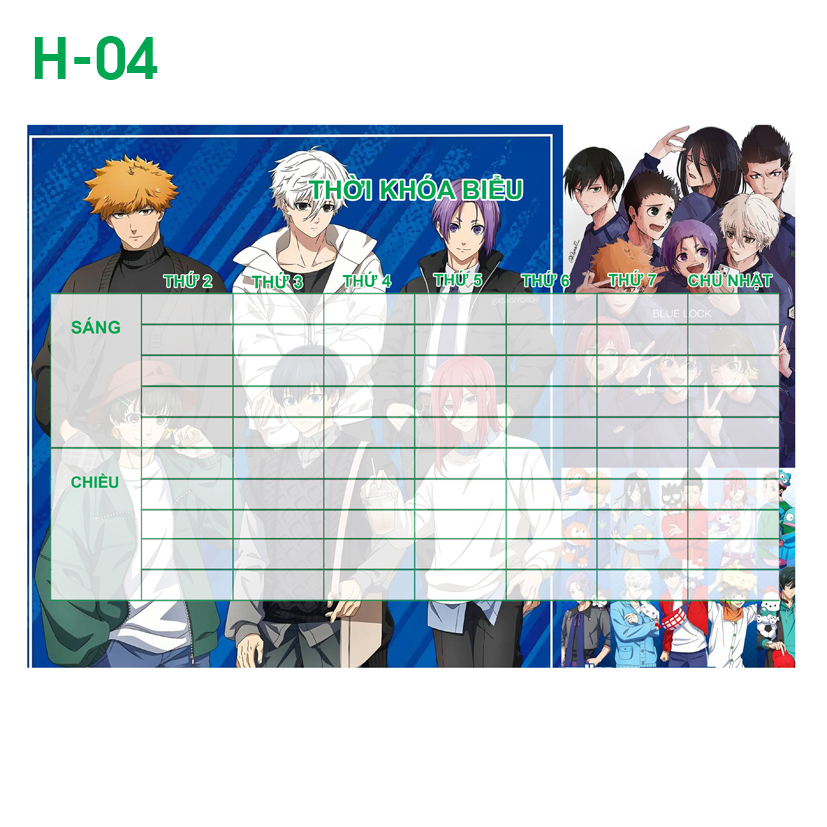 Thời Khoá biểu anime Blue lock mechael kaiser- Thời khoá biểu Blue Lock