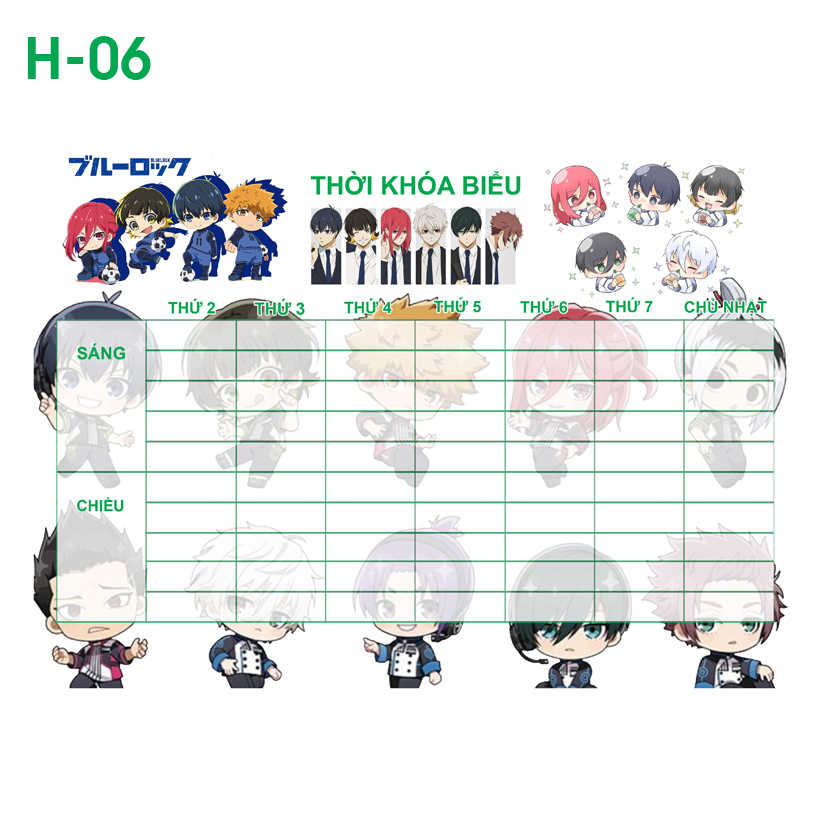 Thời Khoá biểu anime Blue lock mechael kaiser- Thời khoá biểu Blue Lock