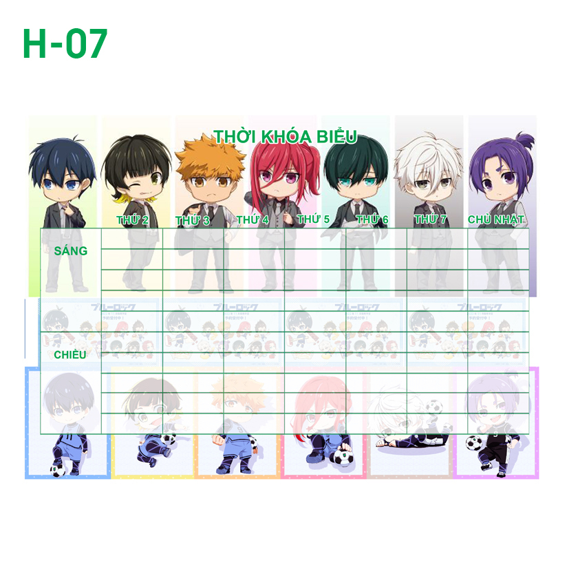 Thời Khoá biểu anime Blue lock mechael kaiser- Thời khoá biểu Blue Lock