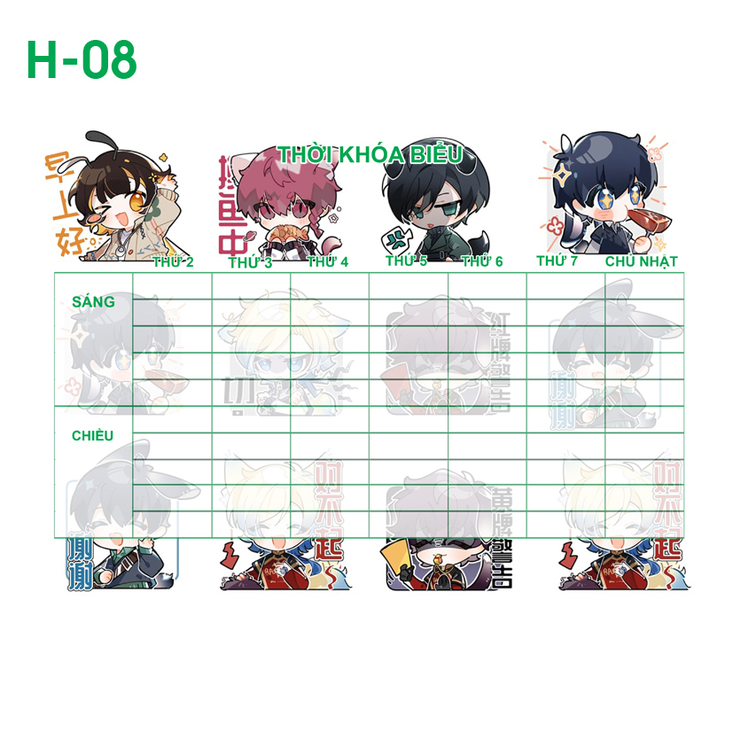 Thời Khoá biểu anime Blue lock mechael kaiser- Thời khoá biểu Blue Lock