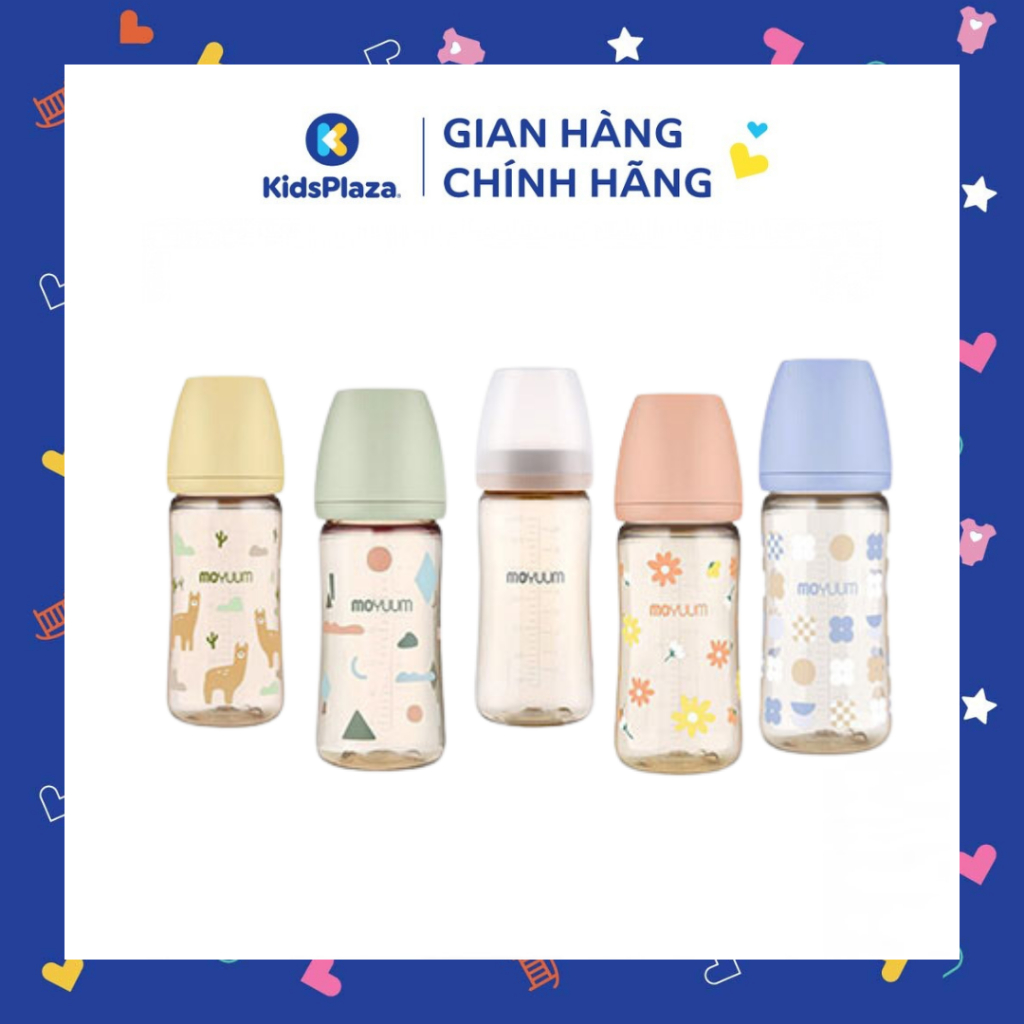 Bình sữa Moyuum Hàn Quốc 170ml 270ml [Được chọn núm 1 - 4]