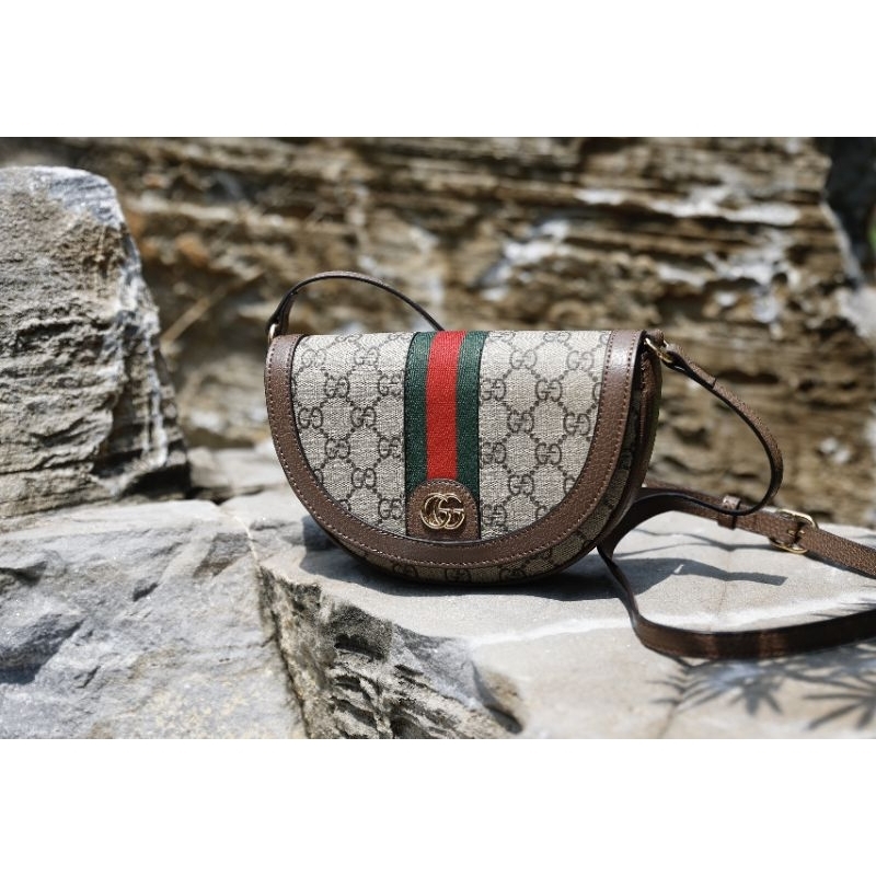 Túi đeo chéo nữ G.C ophidia sz20cm viền nâu đẹp mê li fullbox 2 lớp