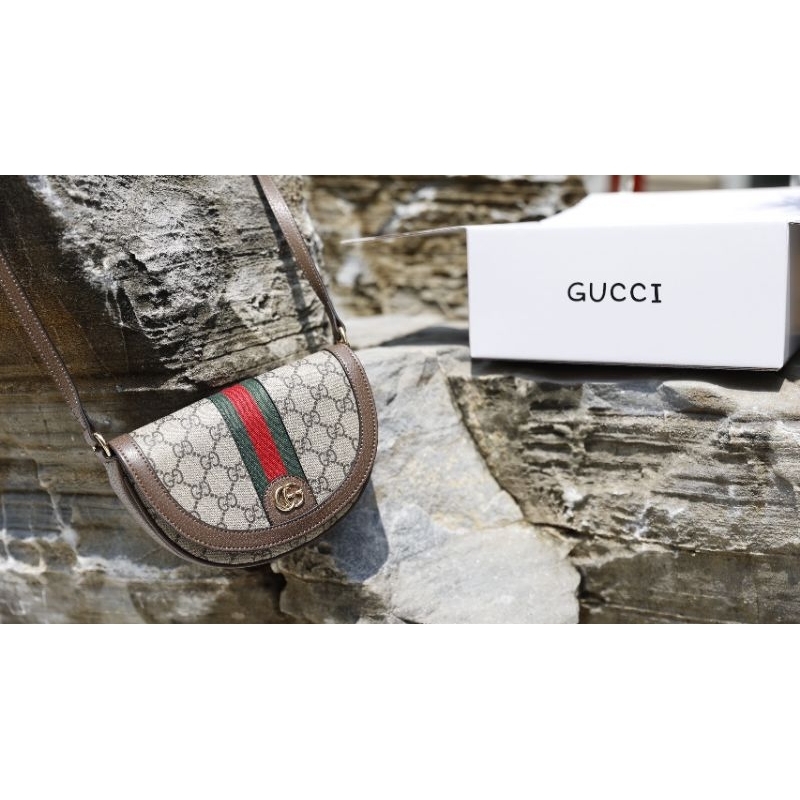 Túi đeo chéo nữ G.C ophidia sz20cm viền nâu đẹp mê li fullbox 2 lớp