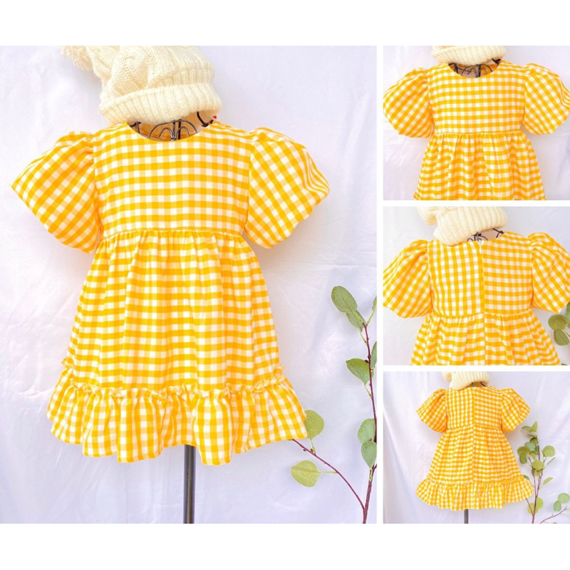 Váy caro 2 màu chất mềm mát dáng xoè dễ thương