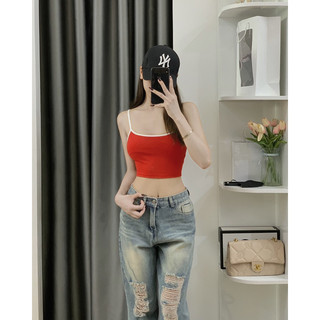 Áo 2 dây viền basic