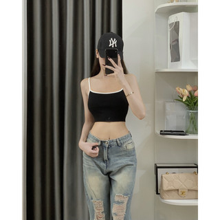 Áo 2 dây viền basic