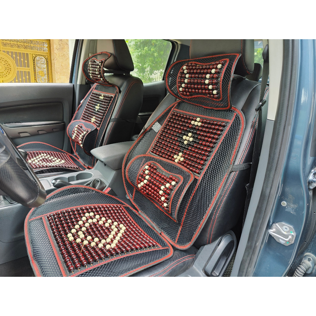 Lót ghế ô tô, lót lưới nâng lưng hạt gỗ massage chống nóng tạo cảm giác thoải mái, thư giãn trong quá trình di chuyển