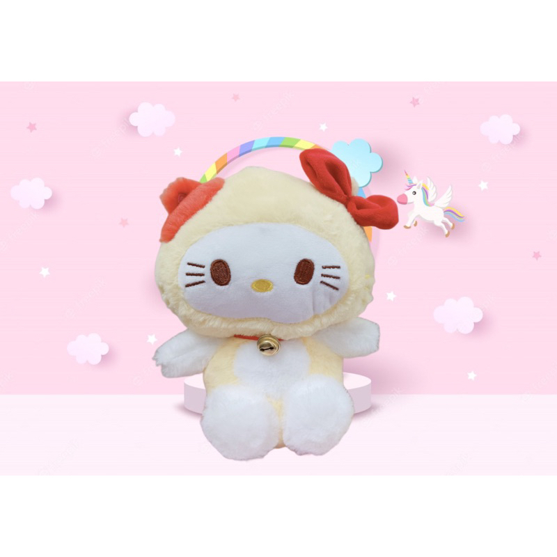 Gấu bông Kuromi Melody Sanrio, gấu bông nhỏ mini kích thước 24cm, gấu bông mèo kitty