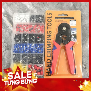 Kìm bấm cos vuông HSC8 6-4A tự điều chỉnh kèm 1200 đầu cos đủ loại cos ống